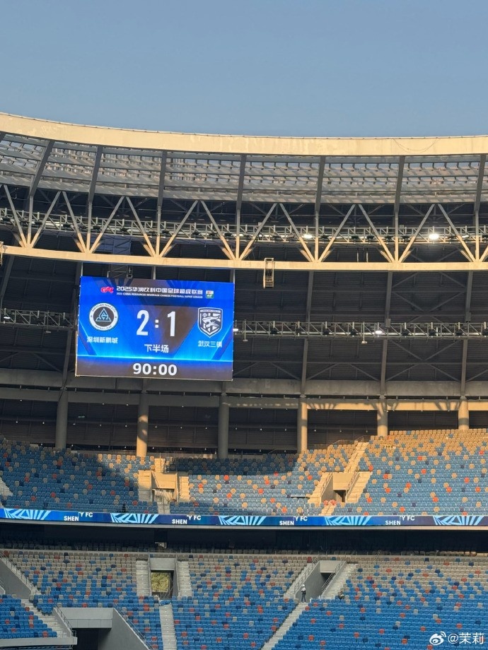  熱身賽：深圳新鵬城在常規(guī)時間2-1勝武漢三鎮(zhèn)，在加時賽2-2戰(zhàn)平