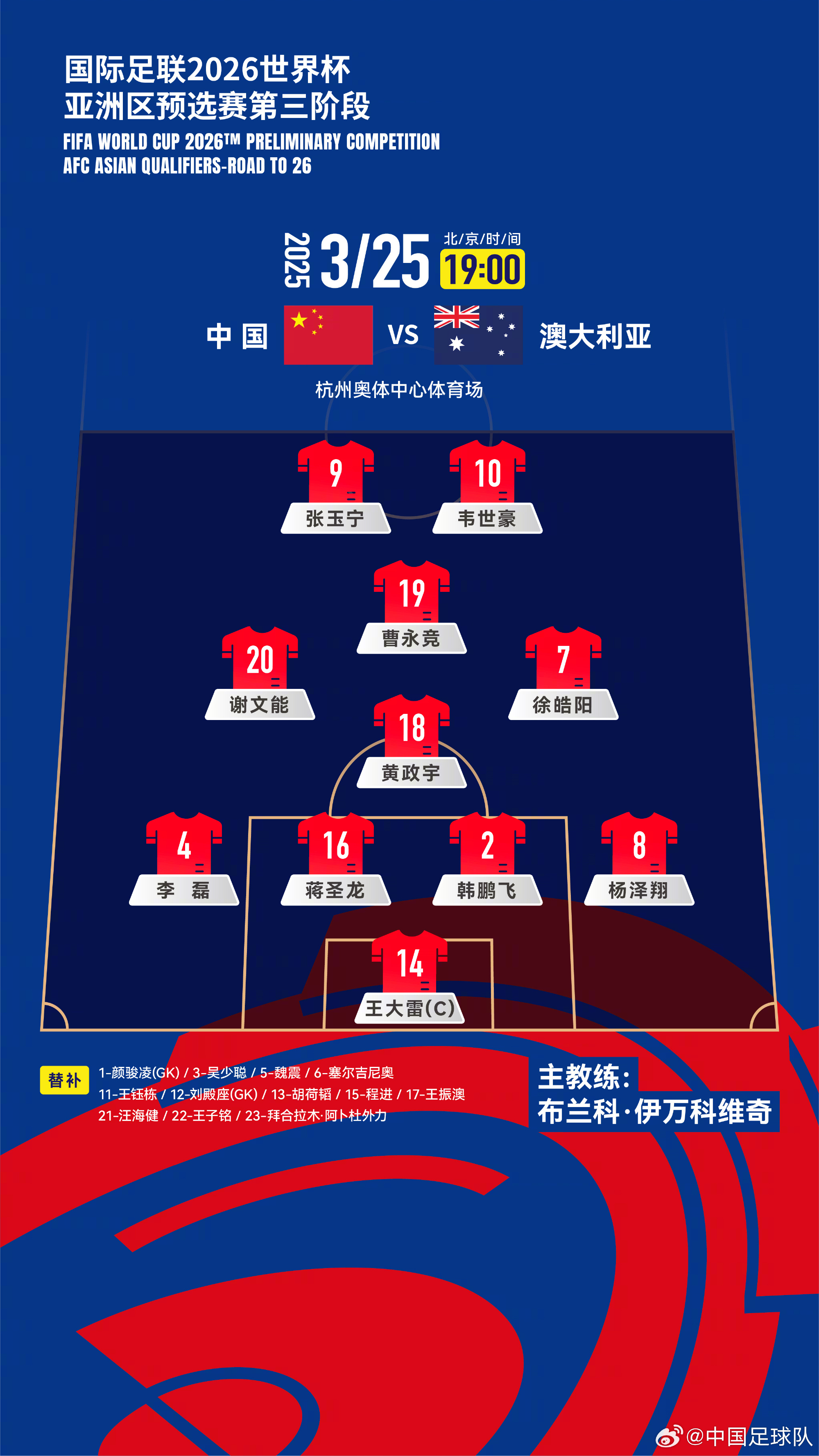 遭伊萬詬??！國足首發(fā)11人聯(lián)賽出場：僅4人鐵主力，楊澤翔0出場